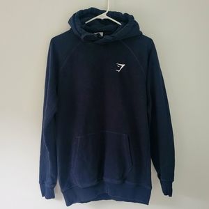 Men's Small slim fit Gymshark Crest Navy Hoodie
